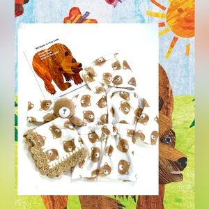 Brown Bear Brown Bear Gift Set - Robe Lovey & Eric Carle Book